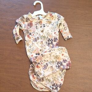 Lou Lou & Company "Nellie" Multicolor Floral Knotted Sleep Gown 3-6m